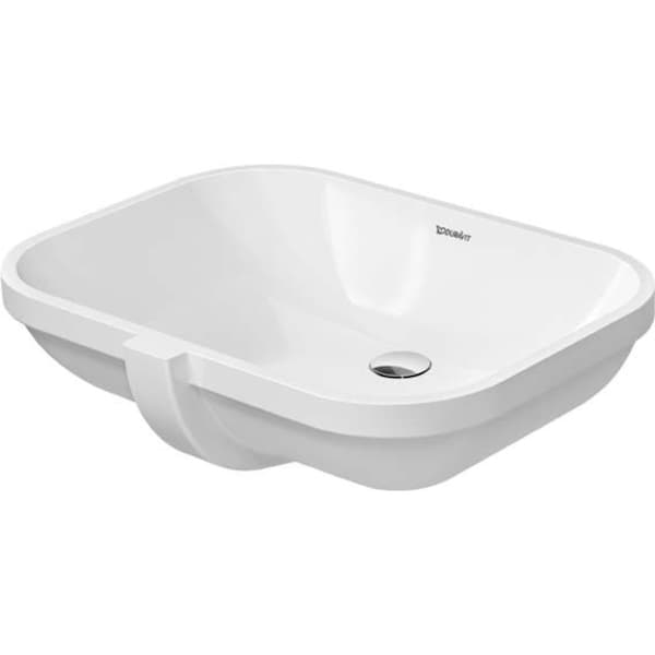 Undrcntr Basin 22" D-Code Whi w/Overflow w/o Tap-Platform Wh